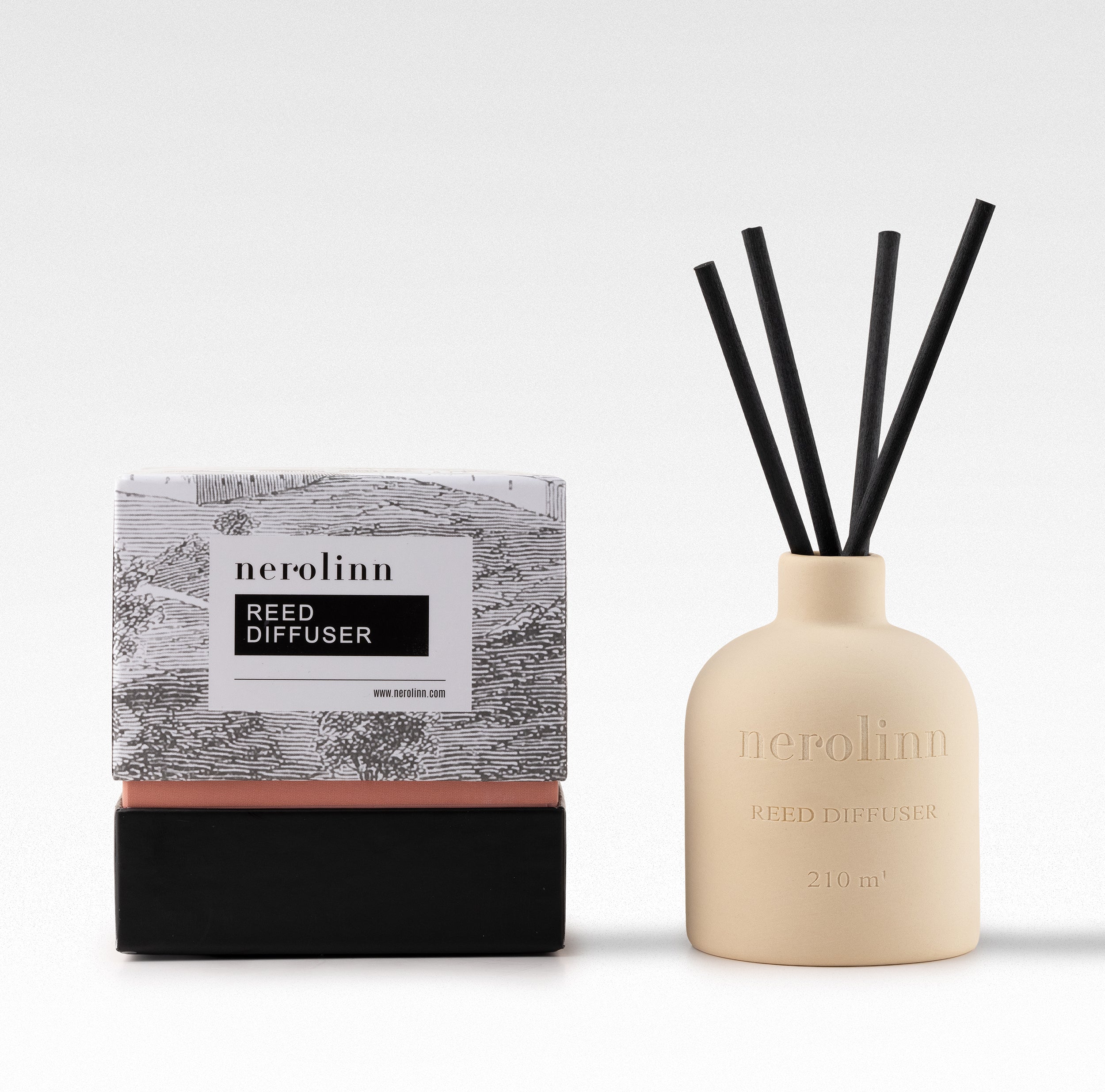 Reed Diffuser - Krem Seramik - Esans varyasyonlu
